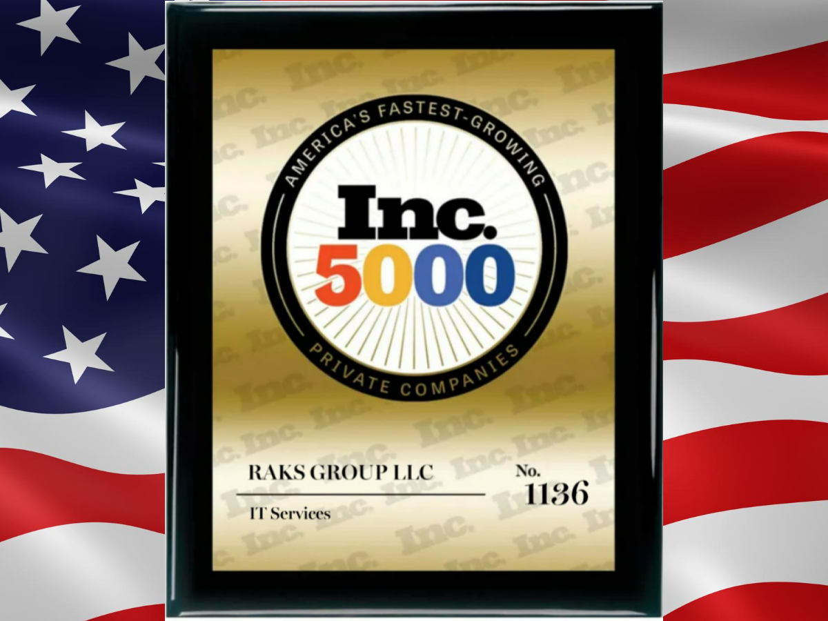 RAKS Group Earns Prestigious Inc. 5000 Honor award, #1136 Year 2024 